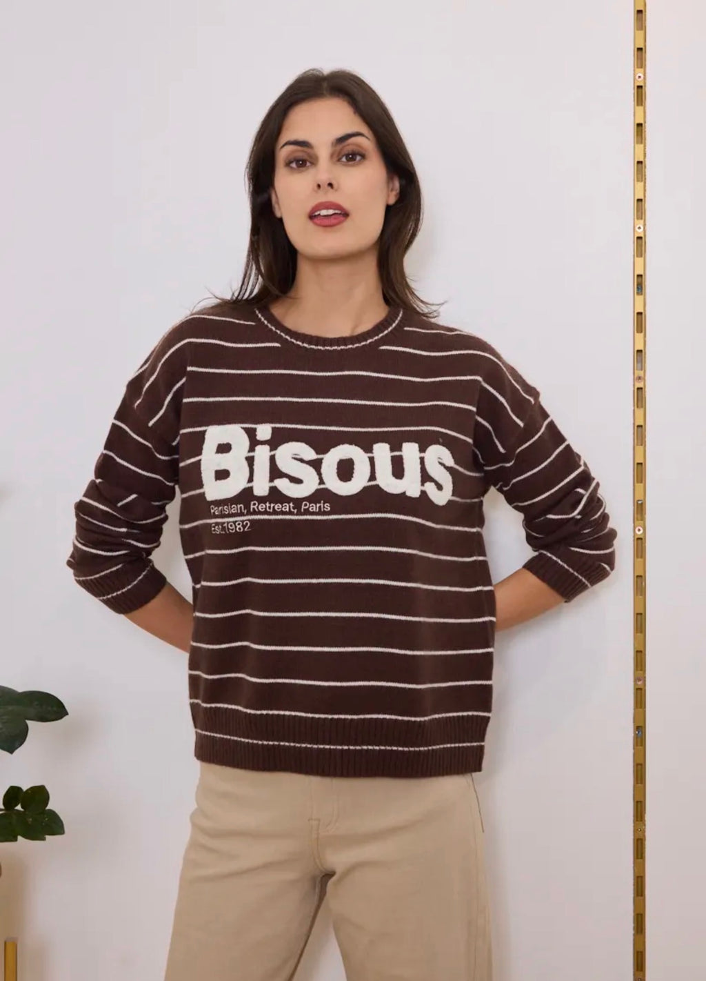 Bisous trui - Bruin