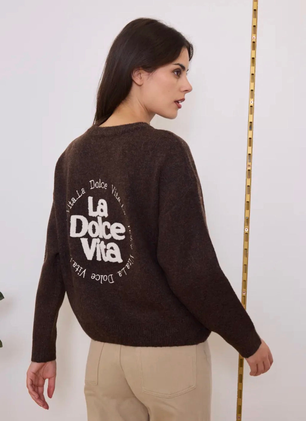 La Dolce Vita trui - Bruin