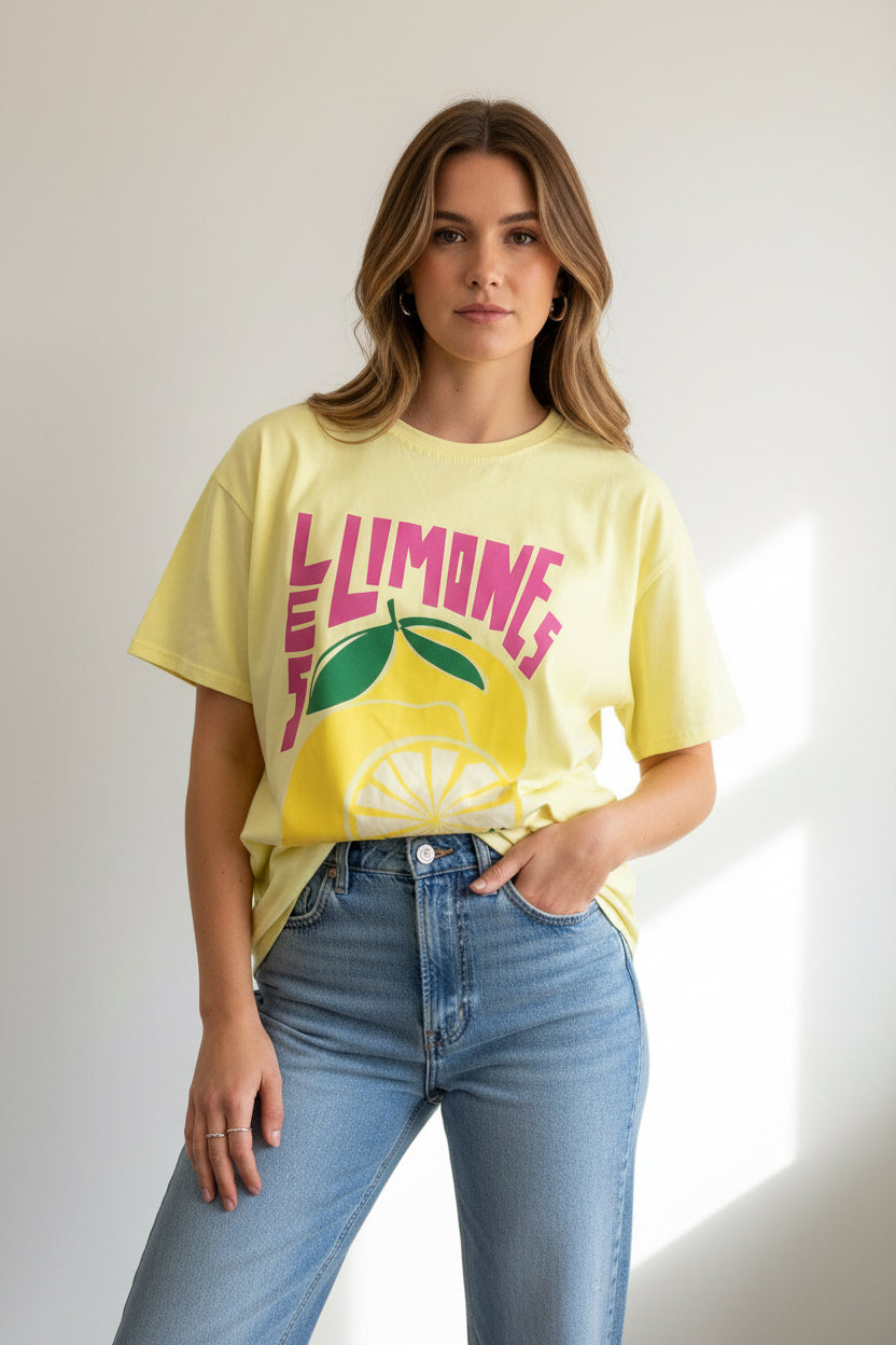 Les Limones shirt - Geel