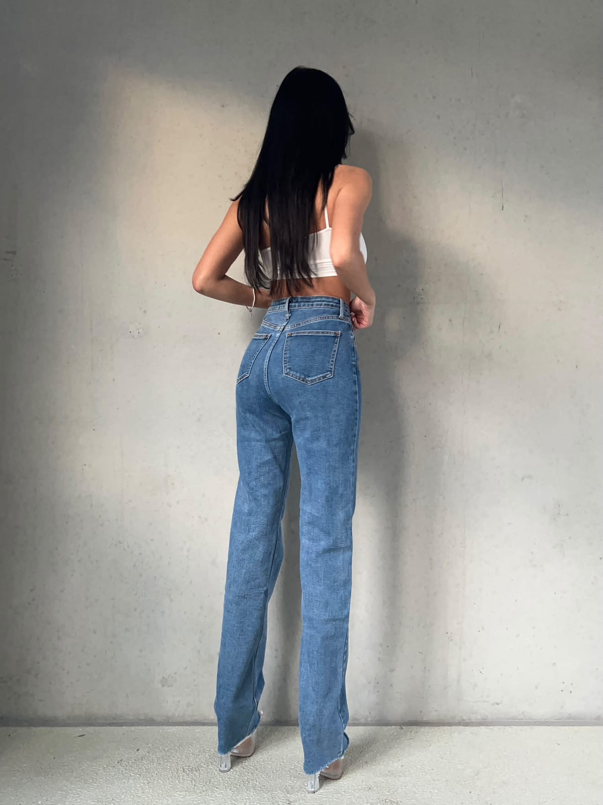 REDIAL Straight Leg Jeans EXTRA TALL - Blauw